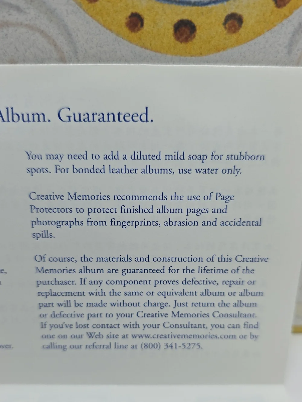 NWOT Creative Memories Mustard Yellow Fabric Cover 15 Pages 12.5